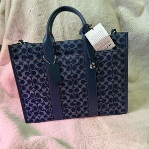 Wesley Tote In Signature Denim